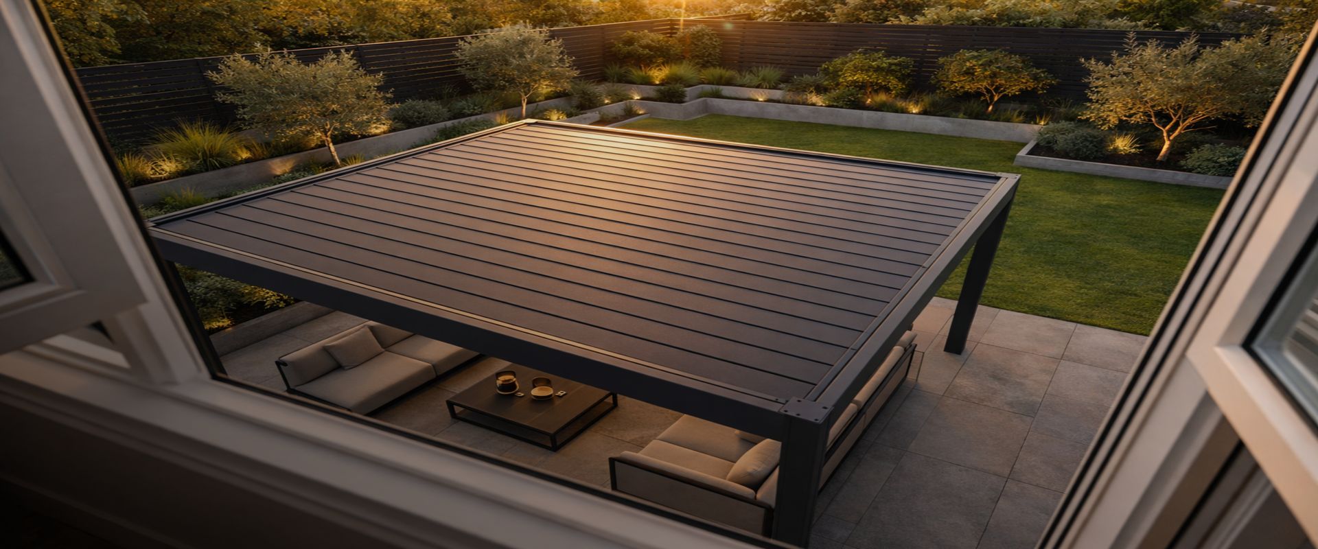 LUUVER pergola overhead view